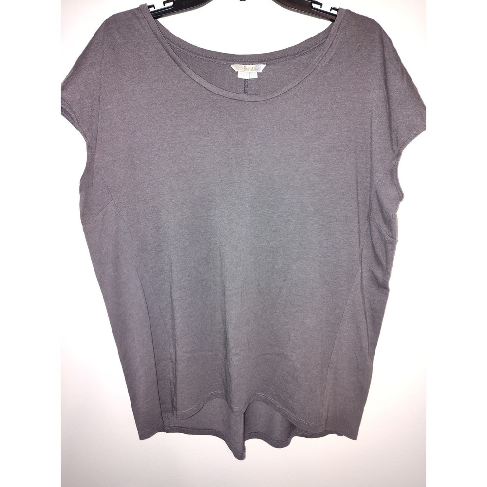 Boden Grey Modal Cotton Blend Scoop Neck Short Sleeve Tee Shirt WL869 Womens 8